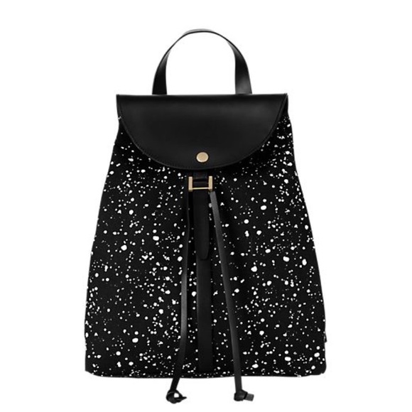 Kate Spade Half Circle Backpack Purse Galaxy Print, Kate Spade Black White Purse